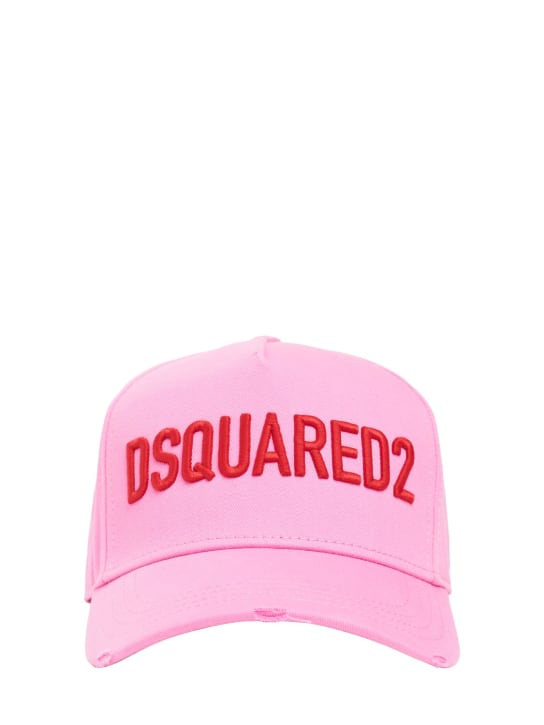Dsquared2: Technicolor embroidered baseball cap - Pink/Red - women_0 | Luisa Via Roma