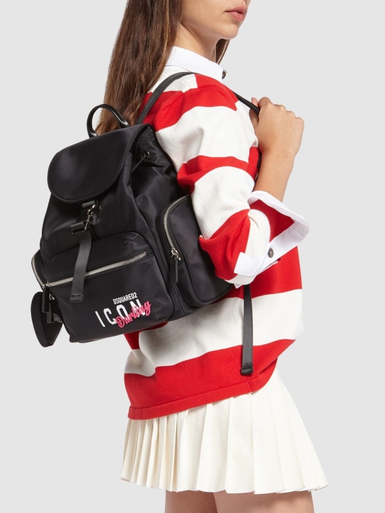 Dsquared2: Icon Darling tech backpack - Black - women_1 | Luisa Via Roma