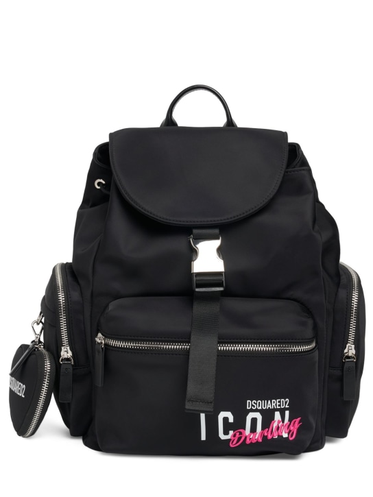 Dsquared2: Icon Darling tech backpack - Black - women_0 | Luisa Via Roma