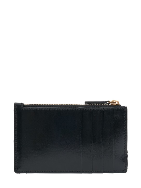 Versace: Quilted leather card holder - Black - women_1 | Luisa Via Roma