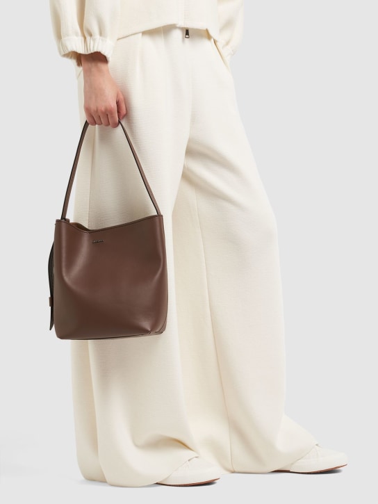 Max Mara: Archetipo2 leather tote bag - Brown - women_1 | Luisa Via Roma