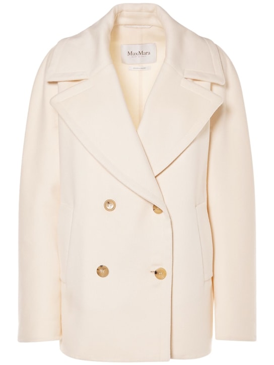 Max Mara: Edgard wool & cashmere coat - White - women_0 | Luisa Via Roma