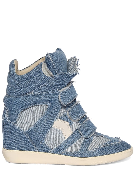 Isabel Marant: Sneakers aus Denim und Mesh „Bekett“ - Denim Blue - women_0 | Luisa Via Roma