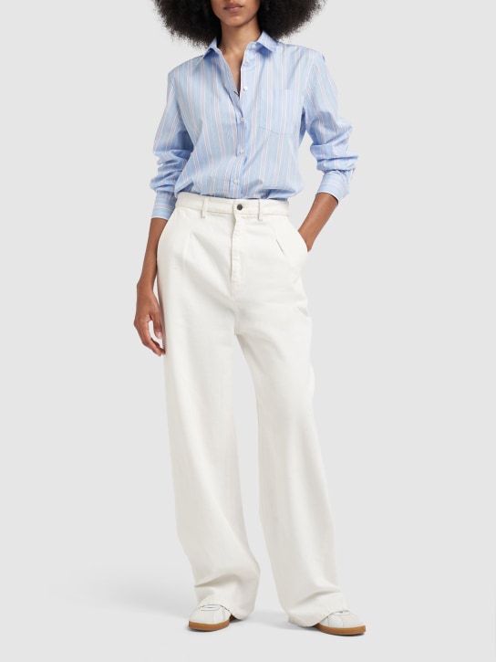 Weekend Max Mara: Gestreiftes Hemd aus Baumwollpopeline „Bahamas“ - Multi Blau - women_1 | Luisa Via Roma