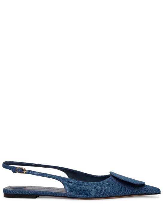 Jacquemus: 10mm hohe Denim-Schuhe „Duelo P“ - Denim Blue - women_0 | Luisa Via Roma