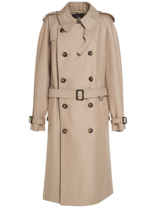 Loro Piana: Dewey belted cotton & silk trench coat - women_0 | Luisa Via Roma