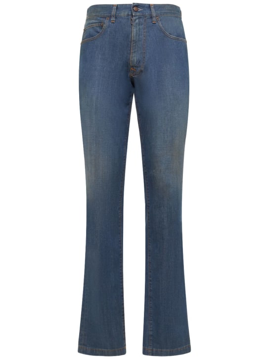 Maison Margiela: Jeans in denim e twill di cotone - American Classic - men_0 | Luisa Via Roma