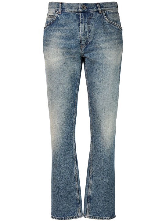 Balmain: Reguläre Jeans aus Baumwolldenim - Blau - men_0 | Luisa Via Roma