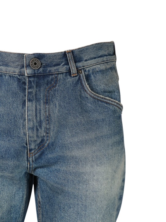 Balmain: Reguläre Jeans aus Baumwolldenim - Blau - men_1 | Luisa Via Roma