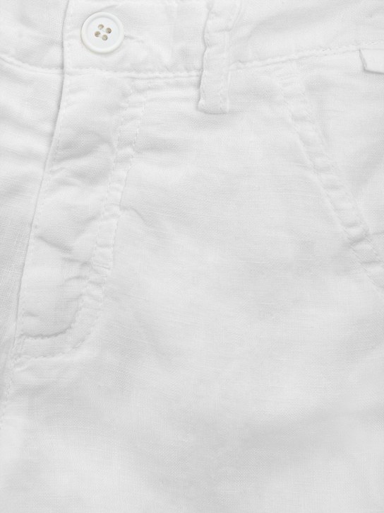 Il Gufo: Linen shorts - White - kids-boys_1 | Luisa Via Roma