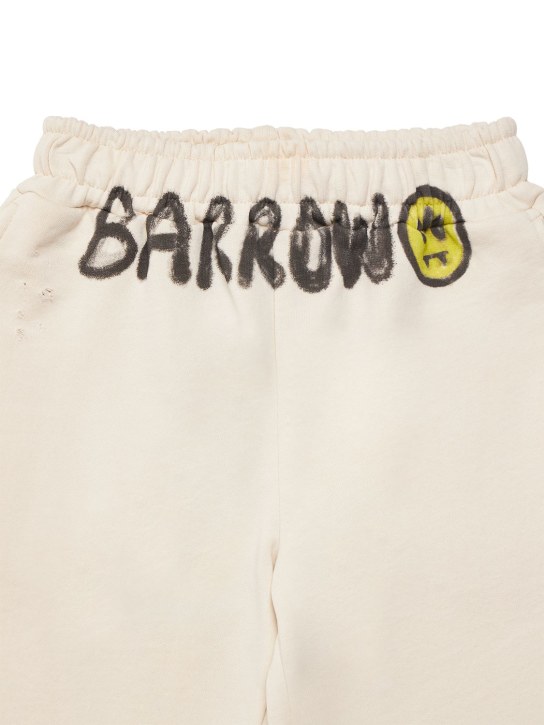 Barrow: Printed cotton sweat shorts - Cream - kids-girls_1 | Luisa Via Roma