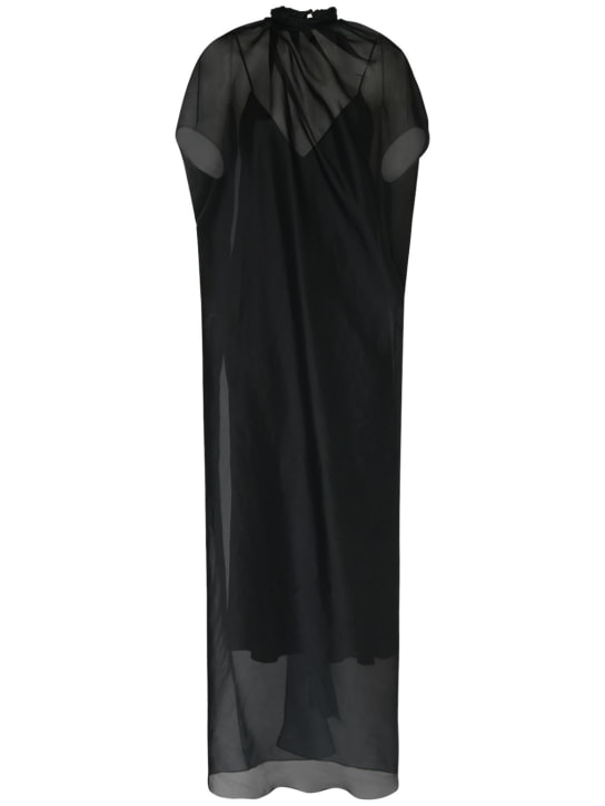 Khaite: Robe longue en soie Essie - Noir - women_0 | Luisa Via Roma