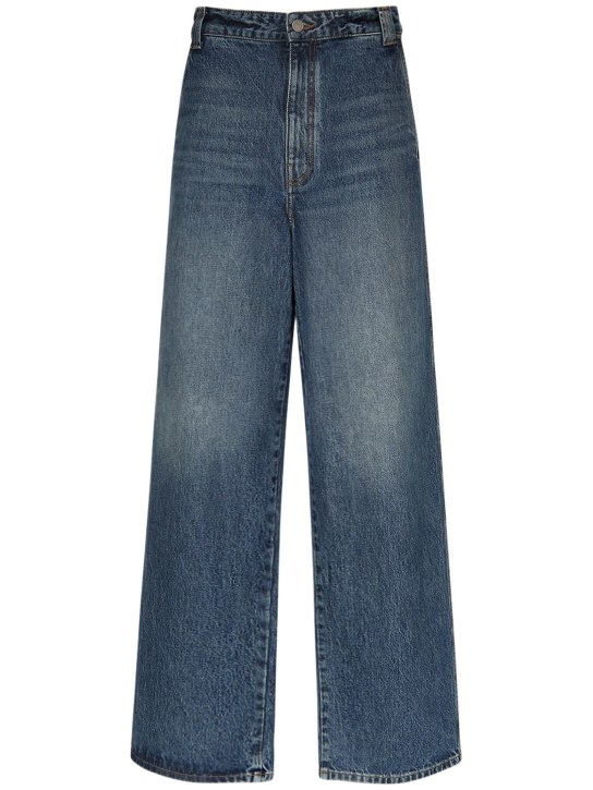 Khaite: Jeans dritti vita bassa Bacall - Blu - women_0 | Luisa Via Roma