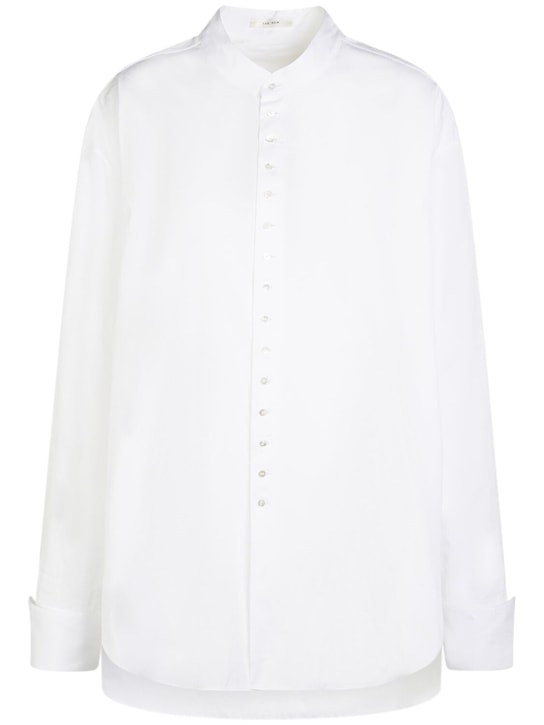 The Row: Ridla poplin shirt - White - women_0 | Luisa Via Roma