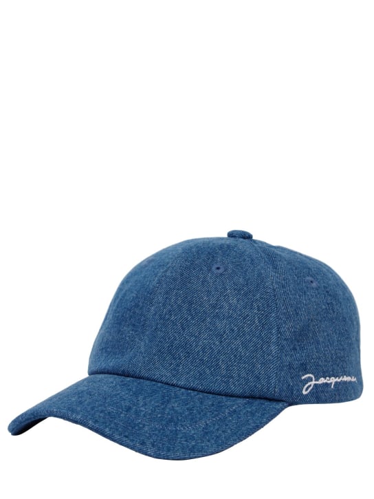 Jacquemus: La Casquette Jacquemus cotton hat - Blue - men_1 | Luisa Via Roma