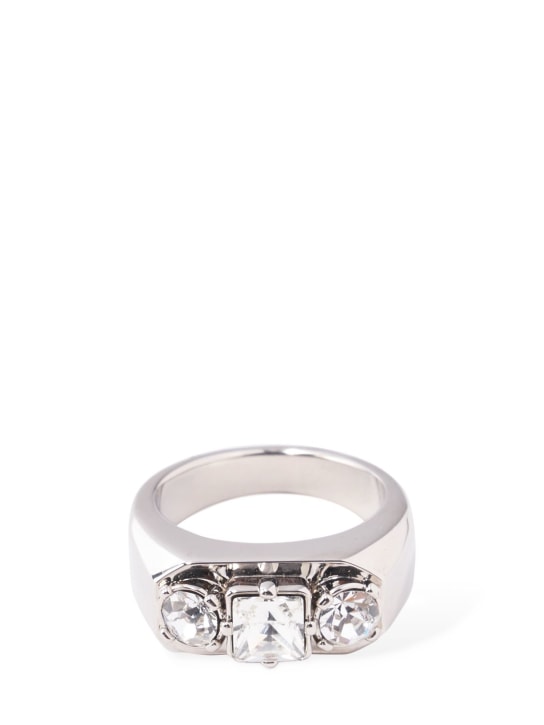 Dsquared2: D2 crystal classic ring - Silver - women_1 | Luisa Via Roma