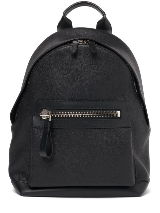 Tom Ford: Buckley soft grain leather backpack - Black - men_0 | Luisa Via Roma