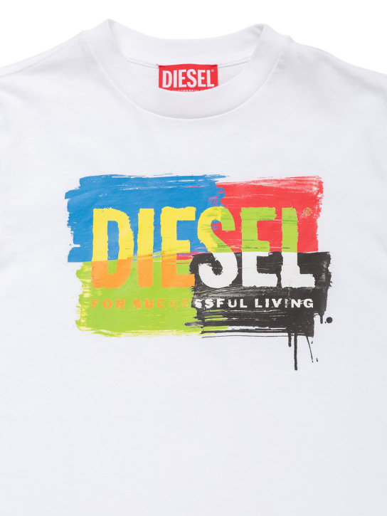 Diesel Kids: Cotton jersey t-shirt - White - kids-girls_1 | Luisa Via Roma