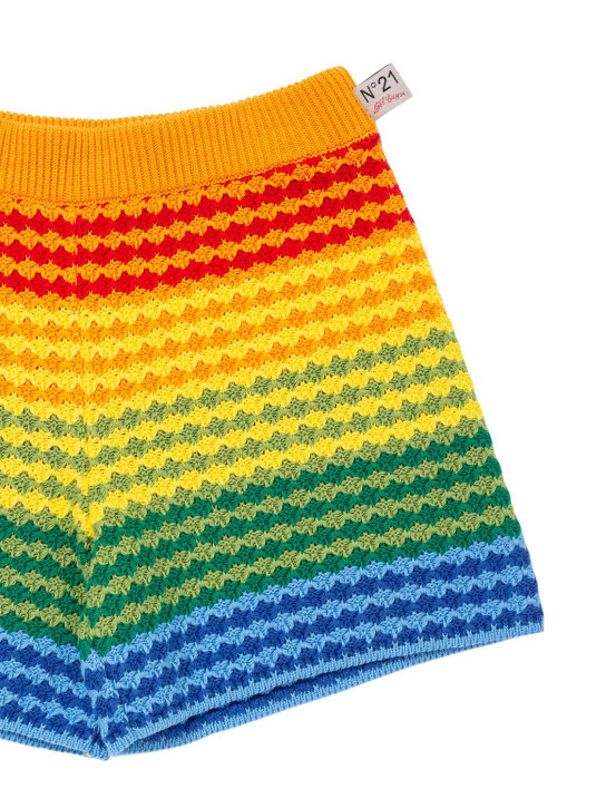 N°21: Shorts in cotone tricot - Multicolore - kids-girls_1 | Luisa Via Roma