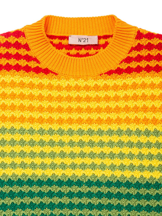 N°21: Top in maglia di cotone tricot - Multicolore - kids-girls_1 | Luisa Via Roma