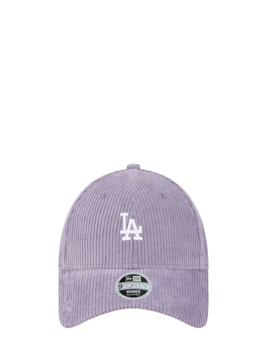 New Era: 9Forty LA Dodgers灯芯绒棒球帽 - 紫色/白色 - women_0 | Luisa Via Roma