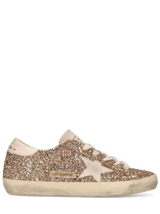 Golden Goose: Sneakers LVR Exclusive Super-Star glitter - Oro - women_0 | Luisa Via Roma