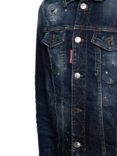 Giacca In Denim Di Cotone Dsquared Uomo Luisaviaroma