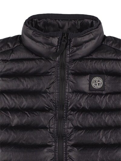 Stone Island Gilet Rembourr En Nylon Matelass Patch Logo Noir