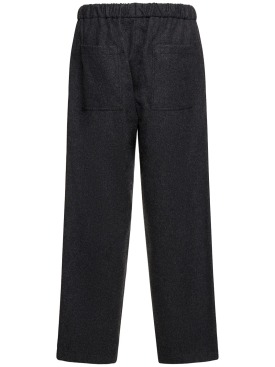 Jil Sander: Wool flannel pants - Grey - men_0 | Luisa Via Roma