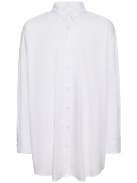 Maison Margiela: Oversize classic button down shirt - White - men_0 | Luisa Via Roma