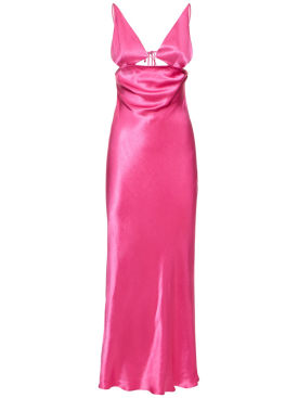 Bec + Bridge: Indi viscose maxi dress - Dark Pink - women_0 | Luisa Via Roma