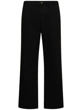 Carhartt WIP: Pantaloni Simple in cotone -  Rinsed Black - men_0 | Luisa Via Roma