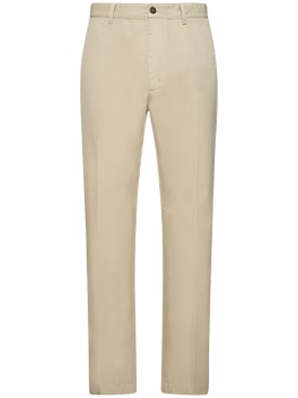 Dsquared2: Cotton twill logo pants - Light Taupe - men_0 | Luisa Via Roma