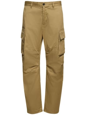 Dsquared2: Stretch cotton cargo pants - Taupe - men_0 | Luisa Via Roma