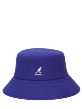 Kangol: Lahinch wool blend bucket hat - Blue - men_0 | Luisa Via Roma