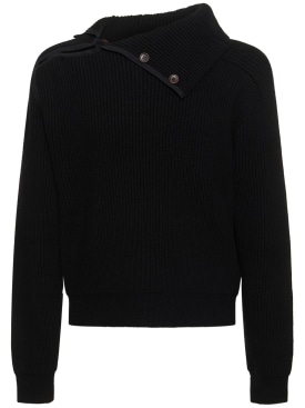 Jacquemus: Suéter de lana - Negro - men_0 | Luisa Via Roma
