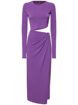 The Andamane: Gia stretch jersey midi dress - Purple - women_0 | Luisa Via Roma