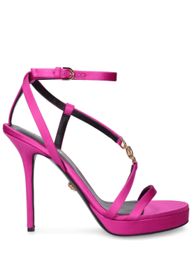 Versace: 115mm Satin high heel sandals - Fuchsia - women_0 | Luisa Via Roma