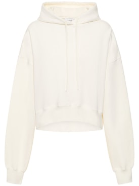 Wardrobe.nyc: Oversized cotton hoodie - Wollweiß - women_0 | Luisa Via Roma
