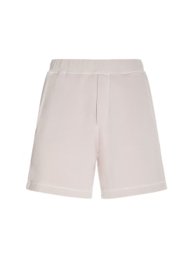 Dsquared2: Relaxed cotton sweat shorts - Baby Pink - men_0 | Luisa Via Roma