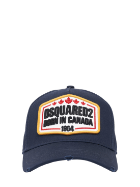 Dsquared2: Dsquared2 logo baseball cap - Navy - men_0 | Luisa Via Roma