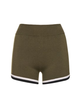 Nagnata: Shorts aus Wollmischung „Retro“ - Grün - women_0 | Luisa Via Roma