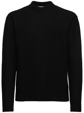Jil Sander: Suéter de lana - Negro - men_0 | Luisa Via Roma