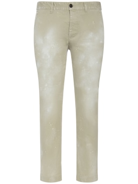 Dsquared2: Pantalones de drill de algodón - Tidal Foam - men_0 | Luisa Via Roma