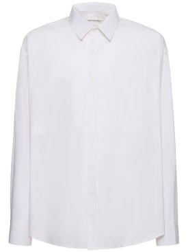 The Frankie Shop: Gus oversize cotton shirt - White - men_0 | Luisa Via Roma