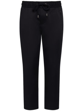 Dolce&Gabbana: Stretch cotton jogging pants - Black - men_0 | Luisa Via Roma