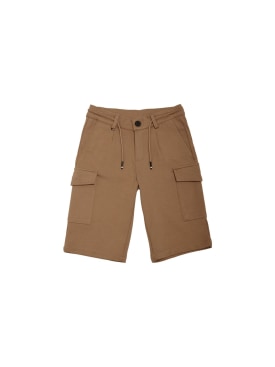Boss: Cargo-Shorts aus Baumwollpiqué - Beige - kids-boys_0 | Luisa Via Roma