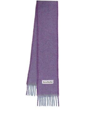 Acne Studios: Vally solid alpaca blend scarf - Lavender - men_0 | Luisa Via Roma