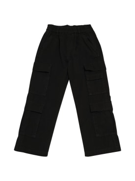 Marc Jacobs: Pantalones cargo de algodón - Negro - kids-boys_0 | Luisa Via Roma