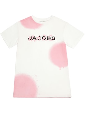 Marc Jacobs: Vestido de algodón jersey - Blanco - kids-girls_0 | Luisa Via Roma